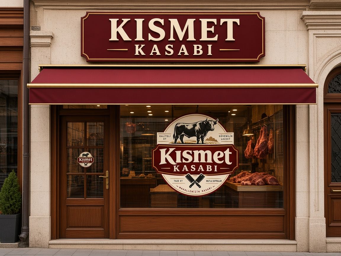 Mahalle kasabı dükkân cephesi. Yazır’daki Kısmet Kasabı için örnek görsel; gerçek tabela fotoğrafı ayrıca eklenecektir.